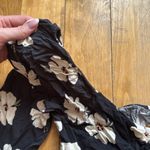 American Eagle Outfitters Black and White Floral Blouse Photo 4