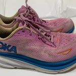 Hoka  Women's Pink and Blue Athletic Shoes Size 6.5D Photo 5