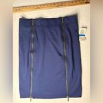 XOXO Navy Skirt with Gold Zippers XL Photo 1