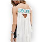 Free People Heat Wave Mini Dress Women's Small Ivory Tunic Babydoll Embroidered Photo 1
