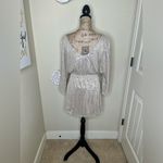 NTM: Silver Sequin Mini Dress Surplice V Photo 10