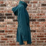 Anthropologie  Gallery teal utility coat with removable hoodie! / S Petite / EUC Photo 2