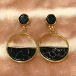 Black Marbled Drop Earrings Photo 0