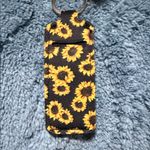 Handmade Yellow Sunflower Keychain Set with Yellow Pom Pom Photo 2