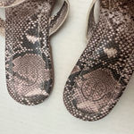 Tory Burch  Miller Womens 9* Snakeskin Leather Thong Sandals Designer‎ Shoes Logo Photo 4