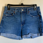 Old Navy 🌞 O.G. Short High Rise Medium Wash Distressed Cuffed Denim Shorts Photo 0