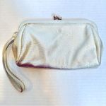 White House | Black Market  Wristlet Women's 8" Gold Faux‎ Leather Satin Interior Photo 3