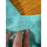 Orvis Vintage Short Sleeve Linen Cotton Blend Button Front Shirt Teal Blue Sz 6 Photo 6