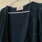 Blush Boutique Elegant Blue waffle knit Cardigan Photo 2
