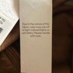 Calvin Klein Brown Faux Suede Cropped Pant Size 14 High Rise Straight Leg NWT Photo 13