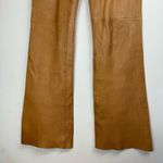 Cache Vtg  Lamb Leather Pants Sz 6 Tan Brown Straight Leg Boot Photo 7