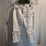 Abercrombie & Fitch  NWT The Mom High Rise White Distressed Jeans Size 29/8R Photo 1