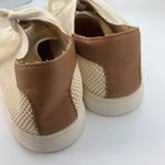 Lucky Luika Knit Sneakers Women's Size 8M Beige Tan Leather‎ Trim Slip On Photo 6