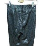 ZARA Black Snakeskin Print Faux Leather Shiny Leggings Size XS Photo 7