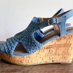 SO  Taffy Denim Women's Wedge Sandals Size 9.5 #B1574 Photo 3