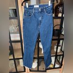 Abercrombie & Fitch Abercrombie Curve Love Jeans 90s slim straight ultra high rise medium wash raw Photo 1