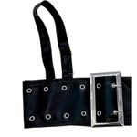 We Wore What NWT Cropped Faux Leather Buckle Bandeau Top Silver Buckle XXL Black Photo 3