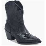 Wild Pair Western Boots Size 5 Black Embellished Cowboy Boots NEW Photo 1