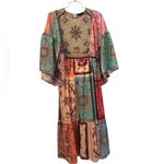 Beulah  Patchwork Kimono Sleeve Maxi Dress Sun Dress S Photo 1