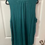 Market & Spruce  Swiss Dot Sleeveless Blouse Green Blue Size XXL NWT Photo 8