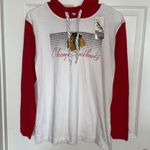 Women’s Chicago Blackhawks lightweight 100% cotton Hoodie long sleeve tshirt S Red Photo 4