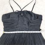 AQUA ‎ Black Ruched Strappy Midi Dress Tiered Halter Maxi Cocktail Party Size XL Photo 12