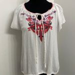 Seventh Avenue NWOT Embroidered boho top Photo 0