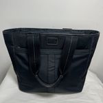 Coach  Hampton Zip Tote Bag F10695 Black Nylon Turquoise Trim Photo 1