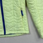 The North Face  Women's Quilted Puffer Jacket - Pale Yellow with Blue Trim Photo 2