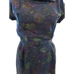 Rose Web New York Women's Vintage 1940s Skirt Suit M Blue/Green Swirl Pattern Blue Size 6 Photo 4