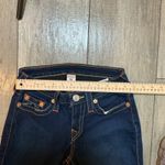 True Religion True‎ Religion World Tour Curvy Skinny Jeans Dark Wash Orange Stitching Size 26 Photo 4