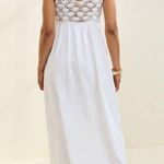Aerie  White Boho Crochet Bodice Midi Dress Sleeveless Flowy Summer Beach M NWT Photo 1