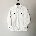 Madewell Jacket Womens Corduroy Relaxed Shirt-Jacket White Western Size XS NEW Photo 2