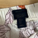 Rachel Roy  Womens 100% Linen Floral Wide Leg Pull On Cropped Pants Sz L Pockets Photo 4