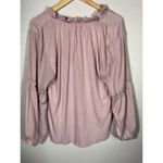 Loft Pink Blouse with Ruffle Neckline Photo 1