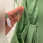 Free People  Green Ruffled Tiered Maxi Sundress oversized XS Photo 5