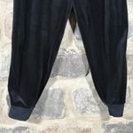 Nike  Heritage Velour Velvet Sweatpants Women's Large Joggers Stretch Black White Photo 2
