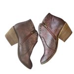 BOUTIQUE by Corkys Womens Swifton Ankle Bootie Sz 7 Preppy Metallic Western Boot Brown Photo 4