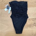 Sanctuary  - Beach Goddess Excess Shirr Banded Mio One Piece Swimsuit in Black Photo 3