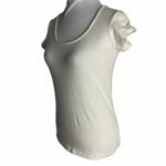 Love Pazzo Family Sofo Short Sleeve T Shirt M White Stretch Knit Scoop Neck Size M Photo 2