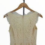 Shoshanna Cream Eyelash Lace A-Line Sleeveless V Neck Dress with Pockets size 2 Photo 5