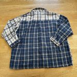 Princess Polly  Curve Unity Check Shirt in Blue and Cream Photo 2