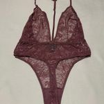 Victoria's Secret Victoria’s Secret Purple Semi Sheer Lace Bodysuit Teddy Lingerie S Small NWOT Photo 3