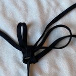 Wild Fable black satin silk bow tie cropped tank top Photo 4