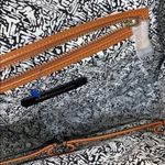 Rebecca Minkoff  Womens Handbag Leather Woven Purse Shoulder Bag Blue White Photo 9