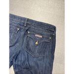 Hudson  Crop Flap Pocket Blue Jeans Sz 31 Med Wash Style W419DK5 Photo 2