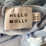 Hello Molly Blue Mesh Sleeve Mini Dress Photo 3