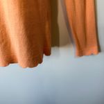 J.McLaughlin Women's Orange Long Sleeve Knit Top Scalloped Hem Medium Cashmere Photo 5