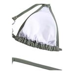 EJSOYO large army green sexy micro bikini gold metal rings cheeky thong Photo 5