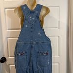 Christopher & Banks Women's snowman winter holiday denim overalls vintage Y2K medium Photo 3